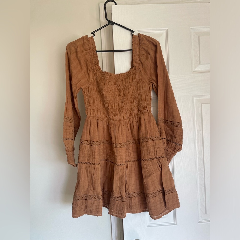 AE Brown Long Sleeve Dress